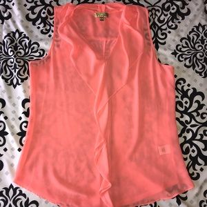Princess Vera Wang Coral Blouse Flowy Tank Top